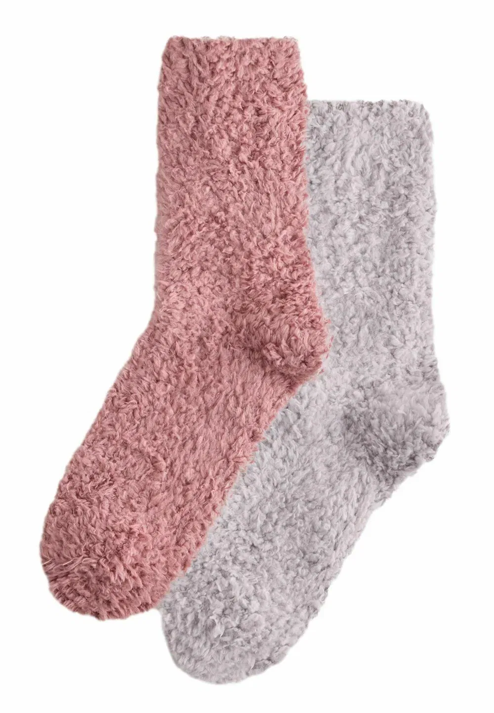 Уютные носки из плюшевого флиса, 2 шт. в упаковке - носки Next, Rose Pink Grey