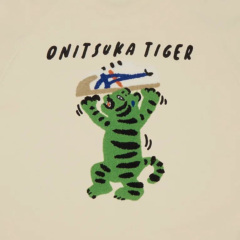 Детский свитшот Onitsuka Tiger, Ecru — фото 4