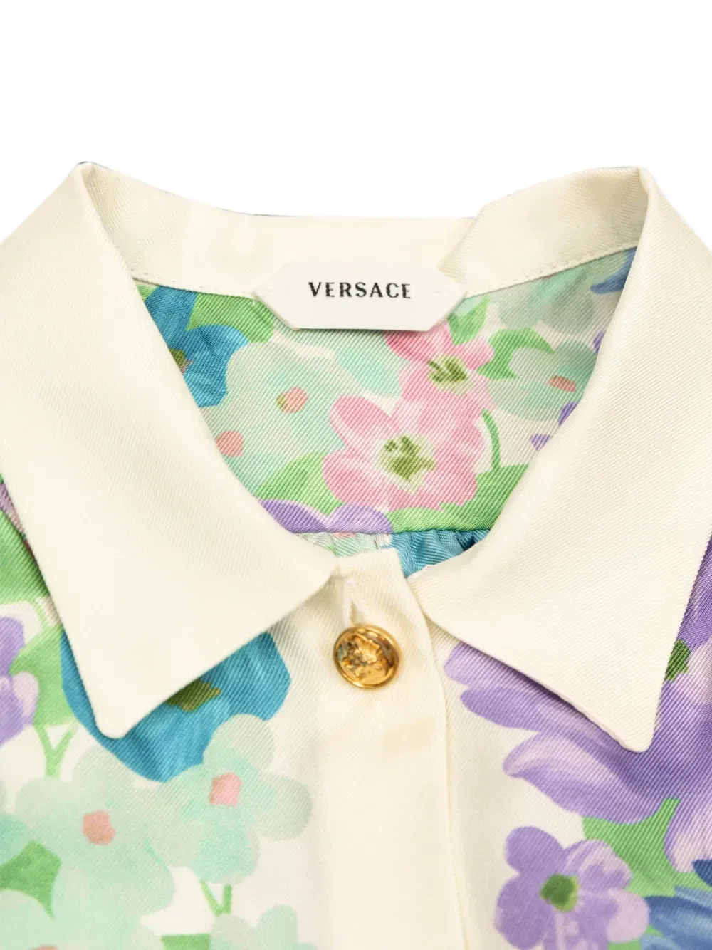 Рубашка The Meadow Baby с цветочным принтом Versace Kids, белый — фото 3