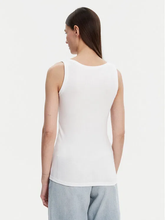 Топ slim fit Gap, белый — фото 3