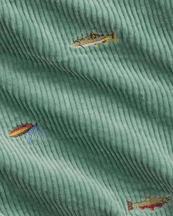 Детские шорты для мальчиков из вельвета с вышивкой Polo Ralph Lauren, Faded Mint — фото 3