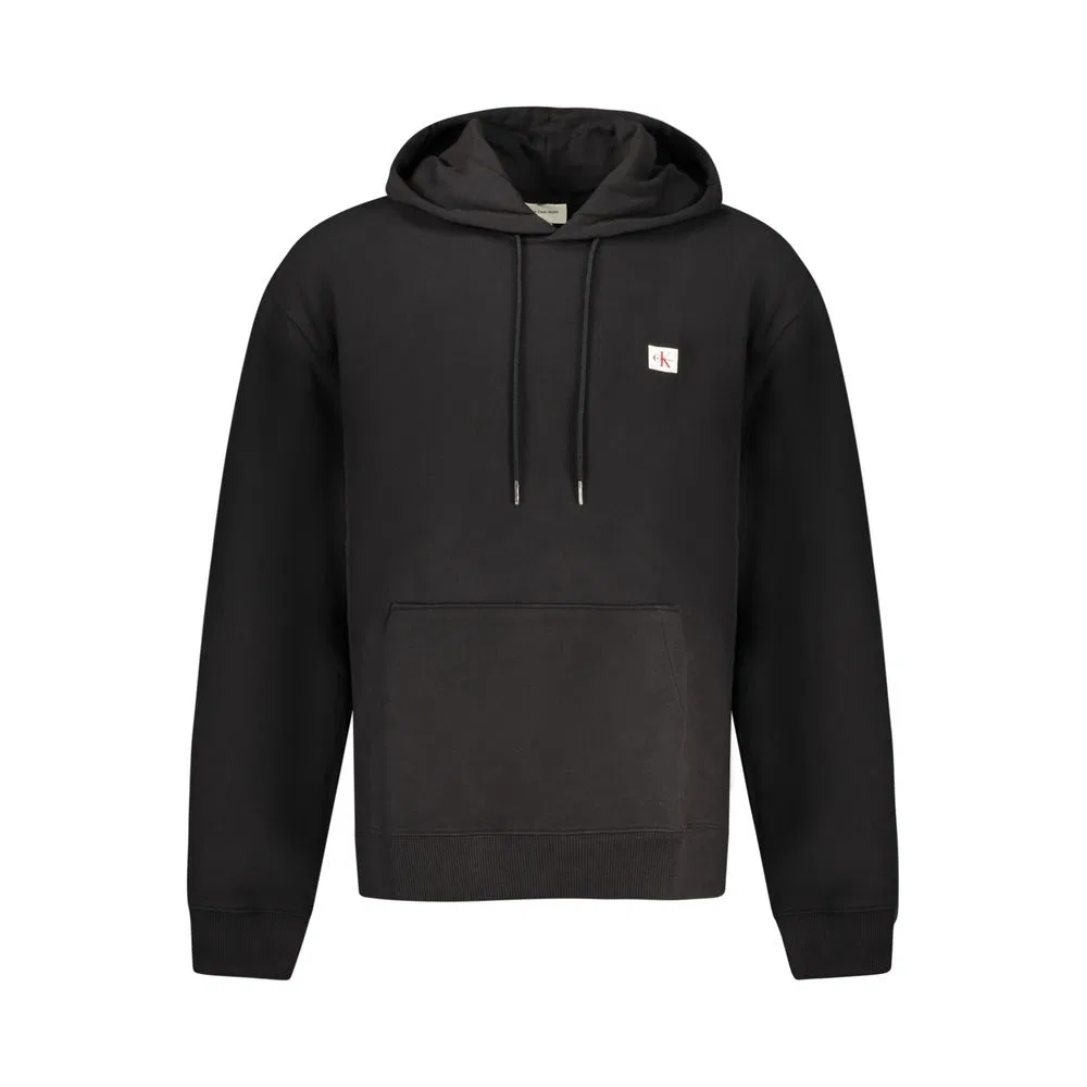 Мужское худи с капюшоном и центральным карманом, Black, Calvin Klein