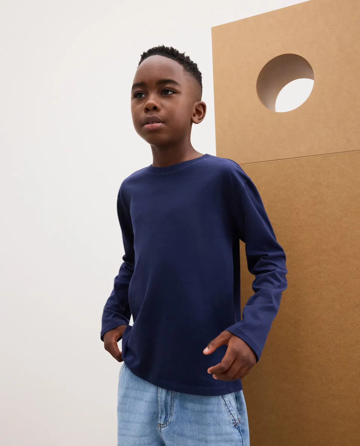 Детская футболка с длинным рукавом Kids El Corte Inglés, Средне-серый — фото 2