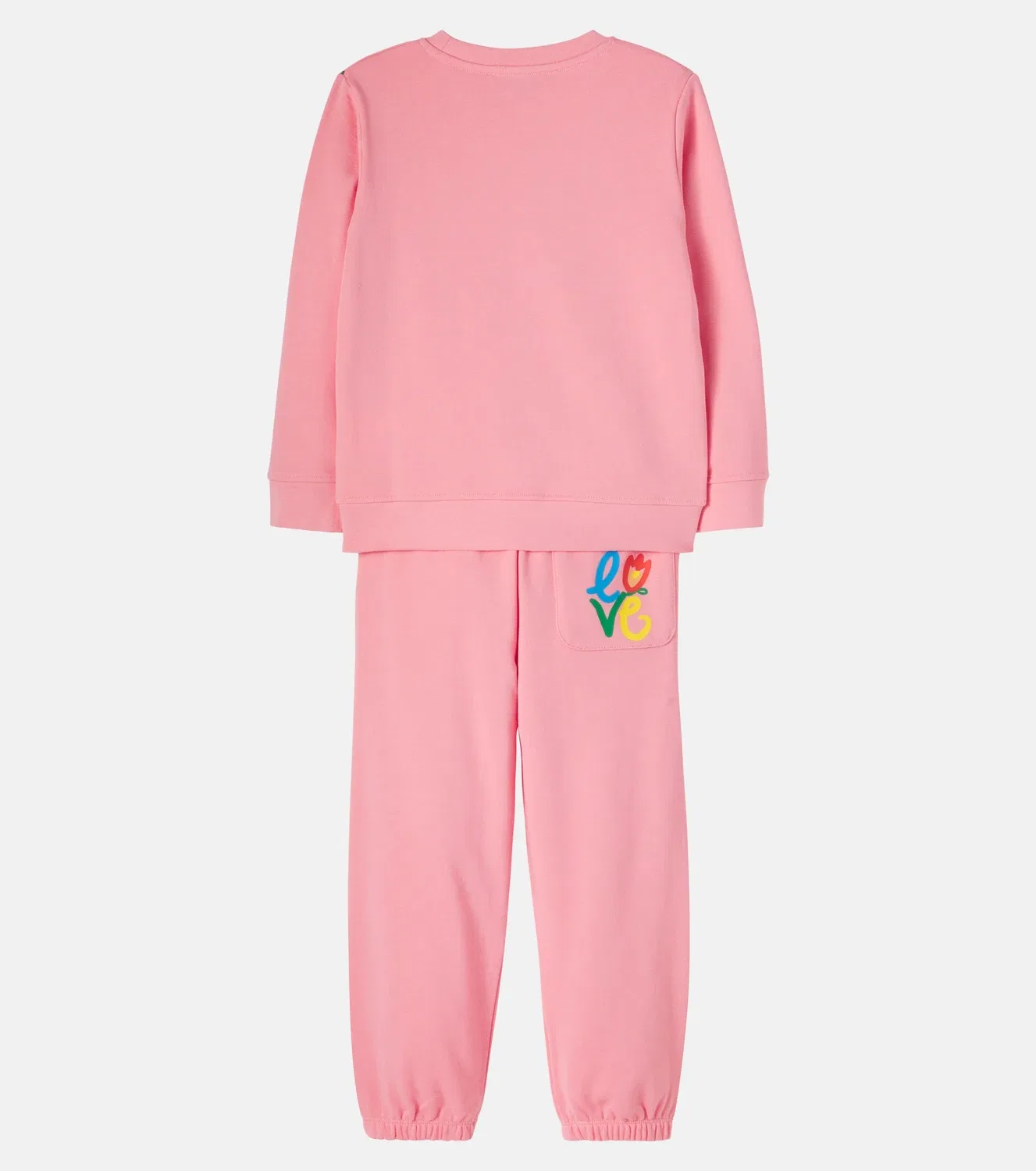 Комплект из хлопкового флиса с принтом Stella Mccartney Kids, розовый — фото 2