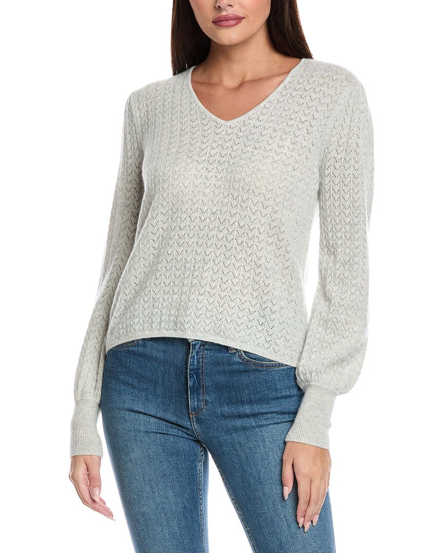 

Свитер из кашемира с ажурным узором Isla Dion &Isla, серый