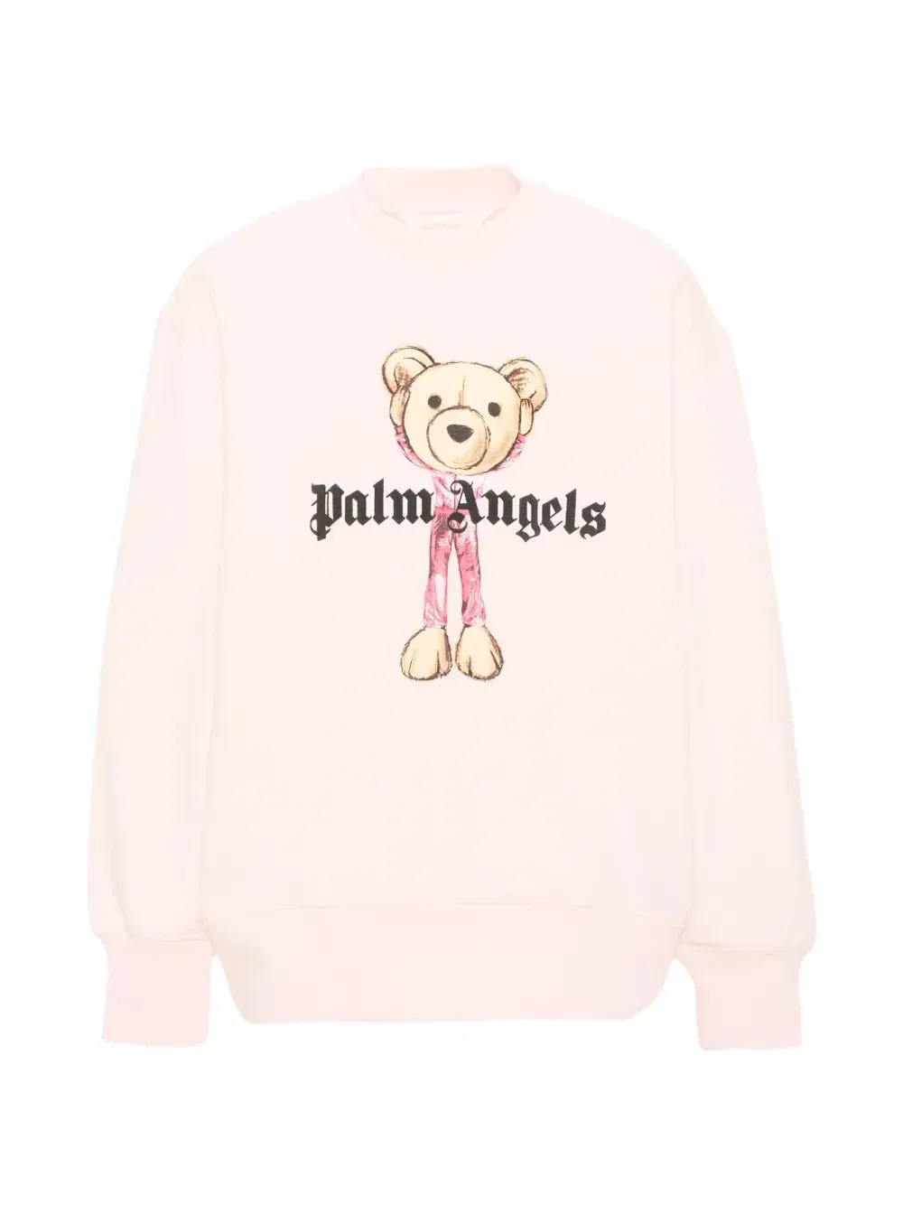 Толстовка с принтом медведя и логотипом Palm Angels Kids, розовый