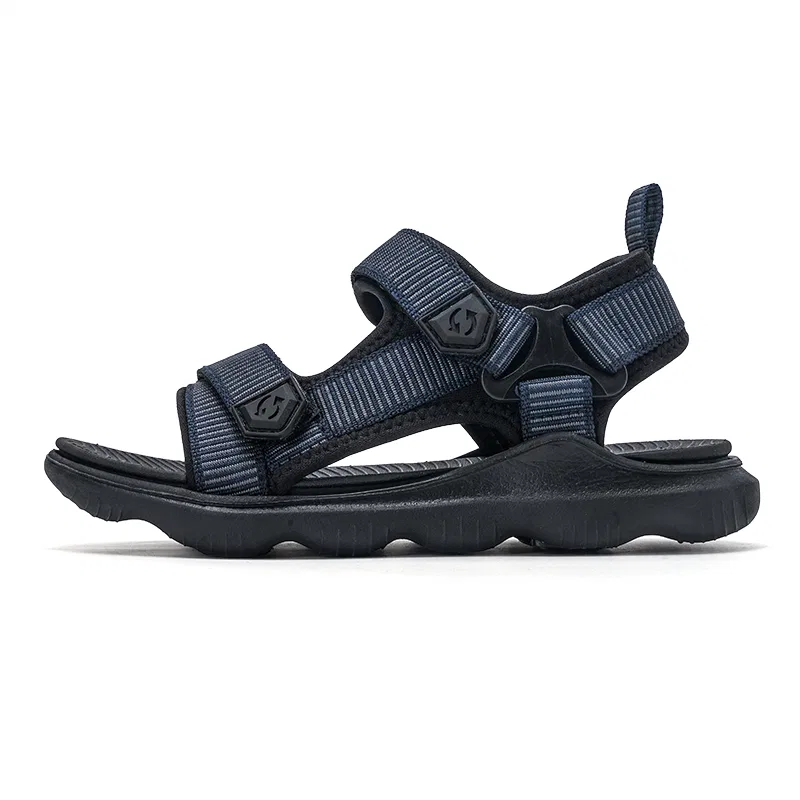 Детские сандалии из эко-кожи с закрытым мыском VENICEW, Black Blue