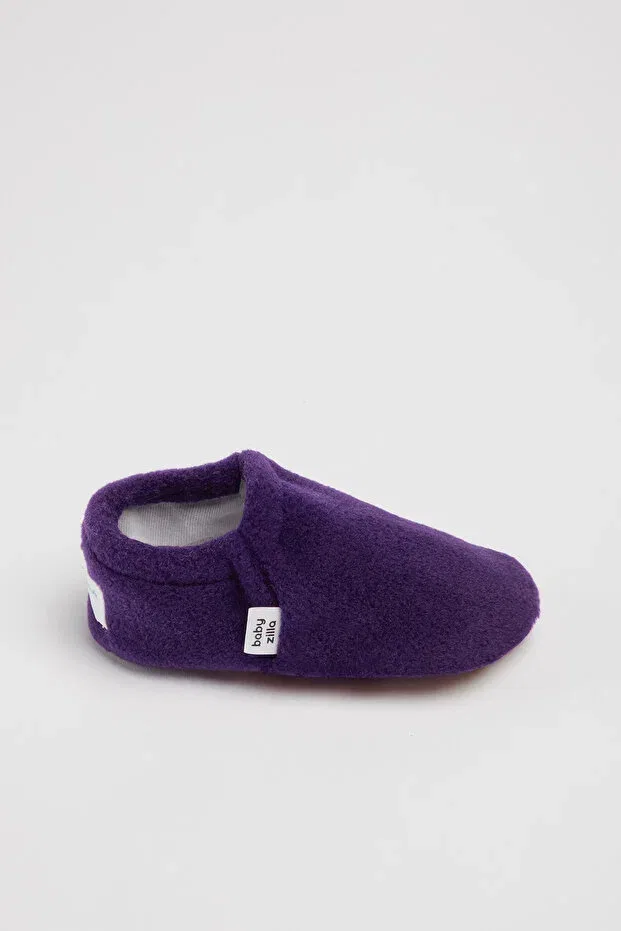 Детские пинетки из флиса с нескользящей подошвой Babyzilla, Purple — фото 3