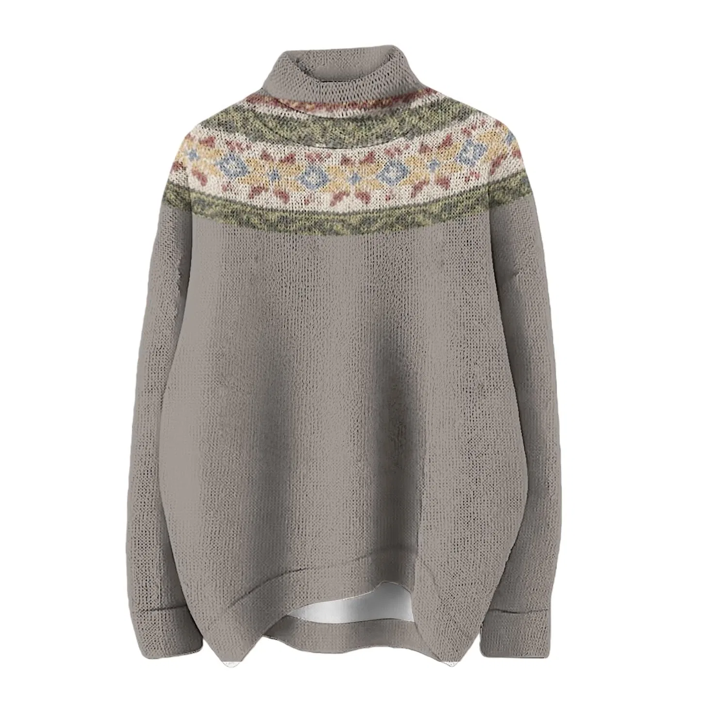 Женский свитер с жаккардовым узором Norwegian Women Sweater, 001 Dark Gray — фото 4