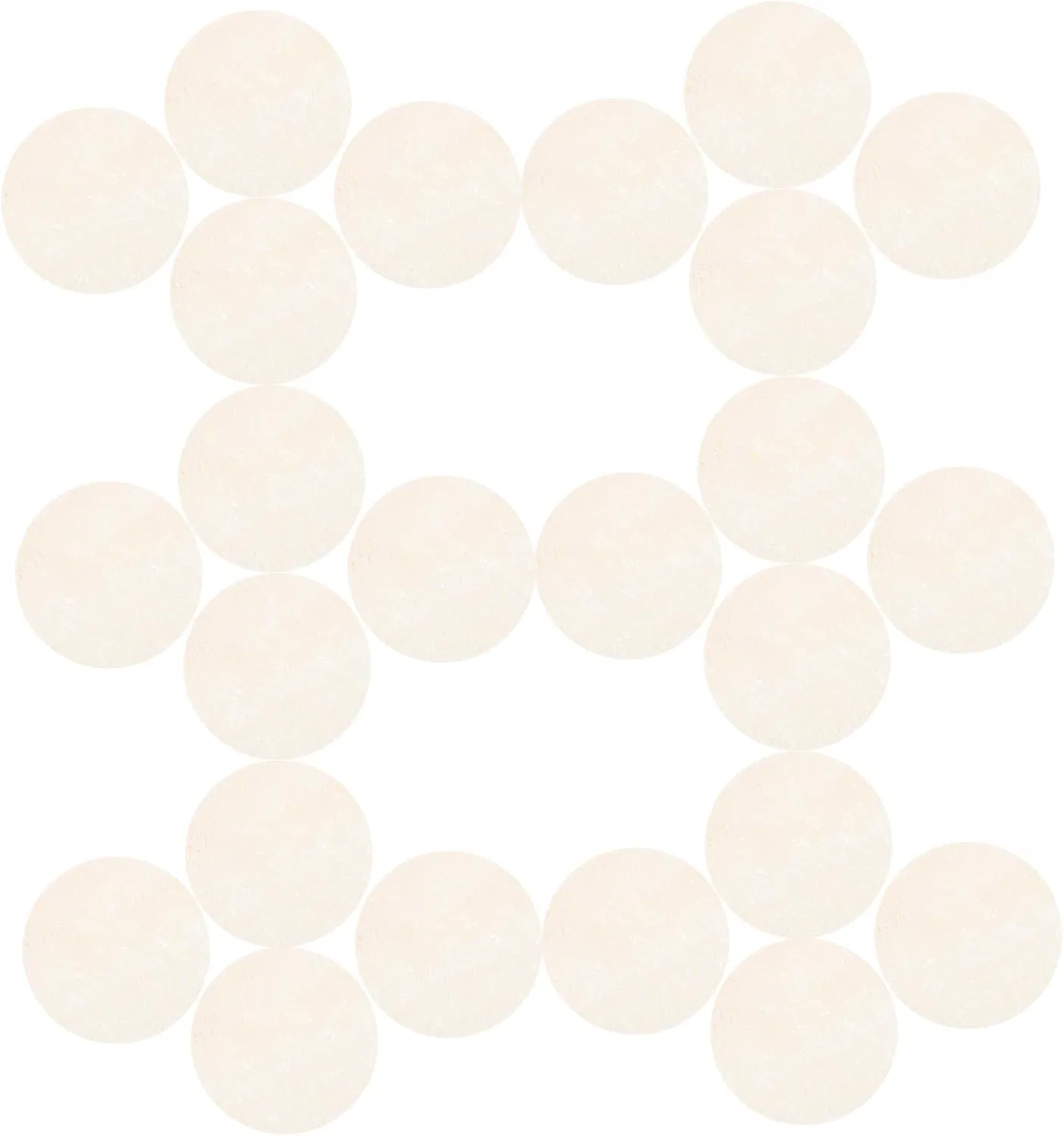 Натуральные скрабовые спонжи для лица, Baluue, 50 шт, 6x6 см, Beige