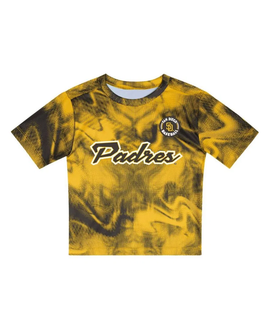 Комплект из футболки и шорт с принтом San Diego Padres Hitter Infielder Outerstuff, Gold — фото 2