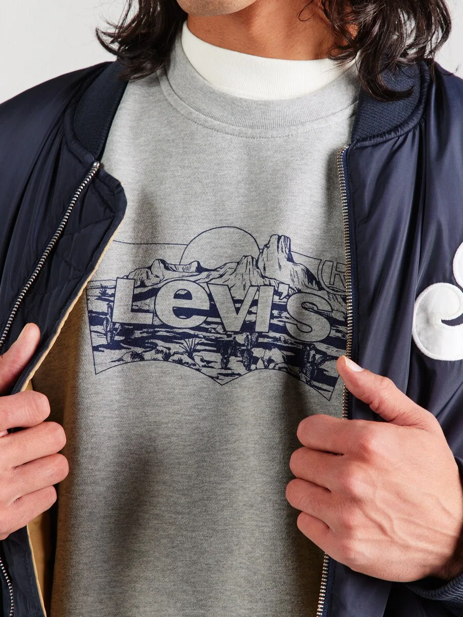 Толстовка LEVI'S серого цвета с пятнистым рисунком — фото 3