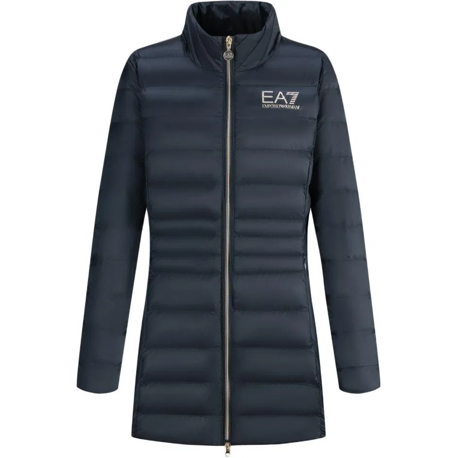 Пуховик с капюшоном и логотипом EA7, Emporio Armani, Navy Blue