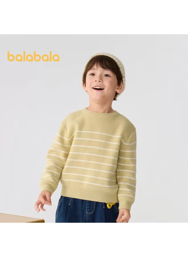 Свитер с полосками детский 208424103215 Balabala, кофейный — фото 4