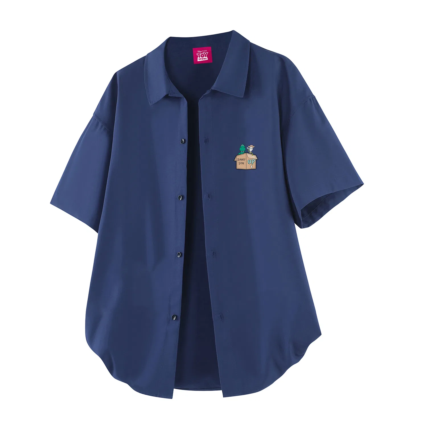 Детская рубашка с отложным воротником Disney Lapel Thin Shirt, Цвет Navy Blue