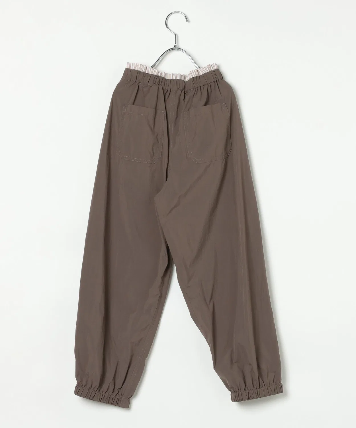 Детские широкие брюки с запахом, модель Layered Easy Pants GLOBAL WORK, Beige — фото 3