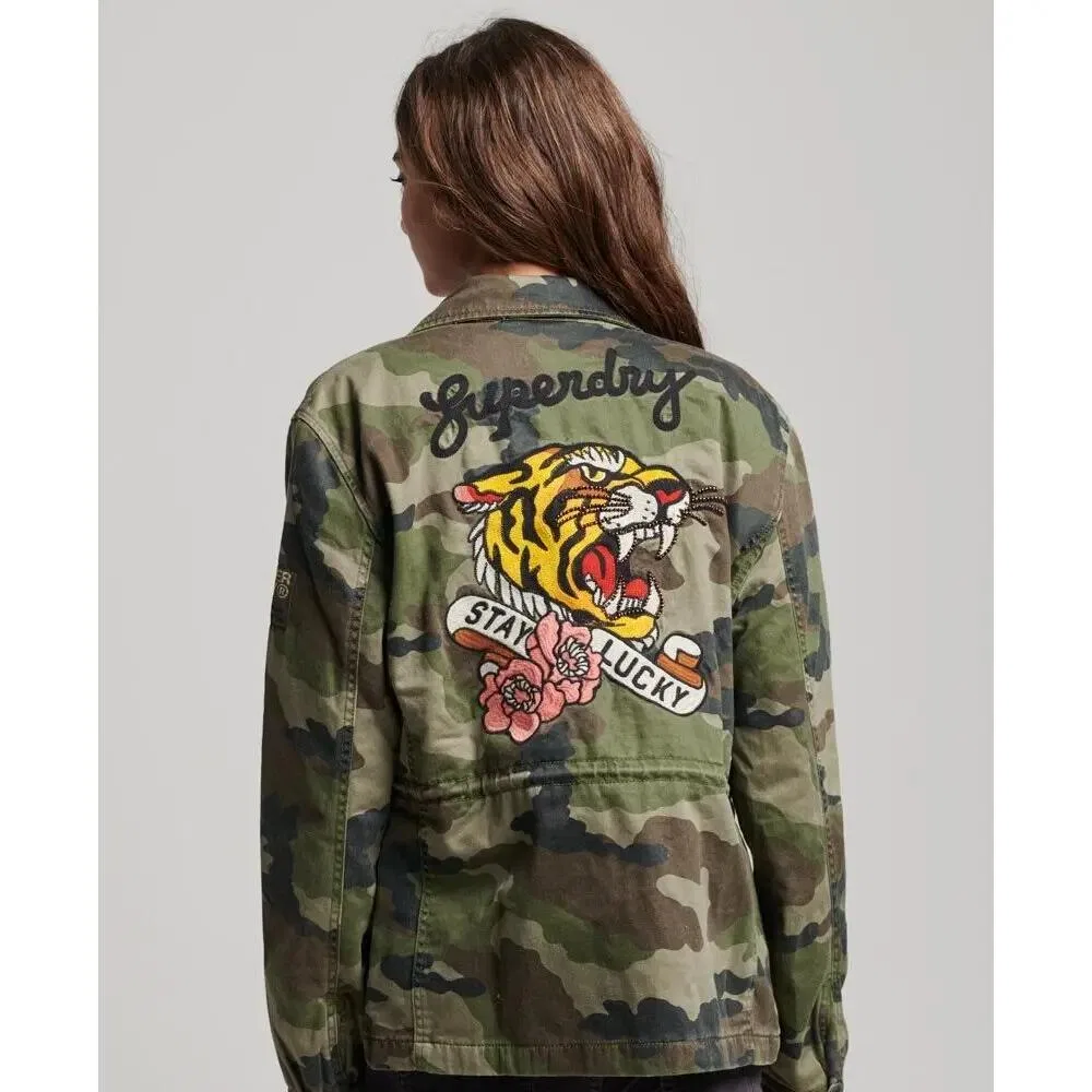 Женская куртка-милитари M65 Superdry, Зеленый — фото 4