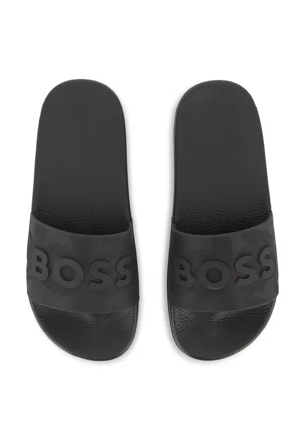 Аквамариновые мюли унисекс Boss Kidswear, черный — фото 4