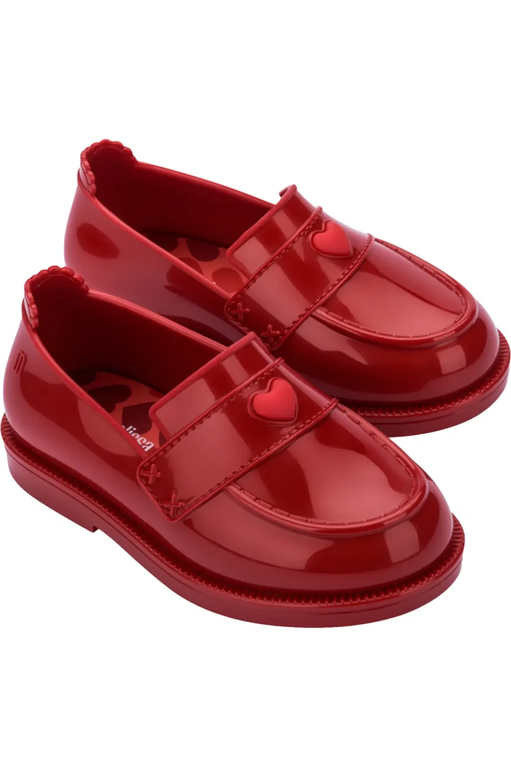 Туфли детские лоферы глянцевые Royal Love Mini Melissa, красный