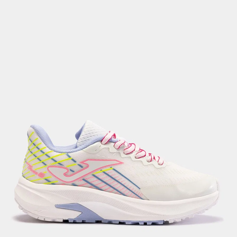 Детские кроссовки для мальчика с легким верхом Joma Super Cross Jr 2402 Blanco Celeste Rosa, Белый