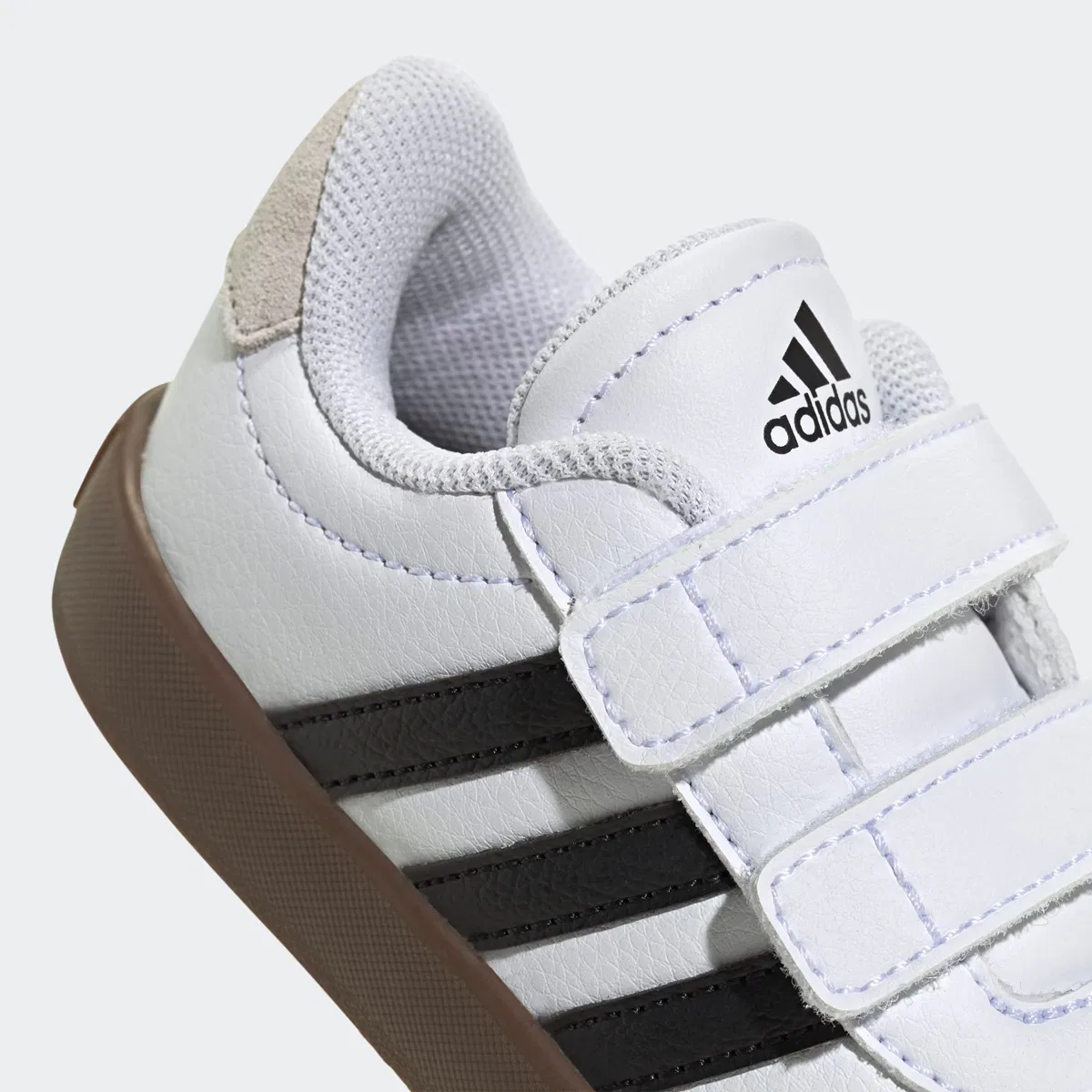 Детские кроссовки для мальчиков с липучками Vl Court 3.0 Adidas, Ftwh White Core Black Grey One — фото 4