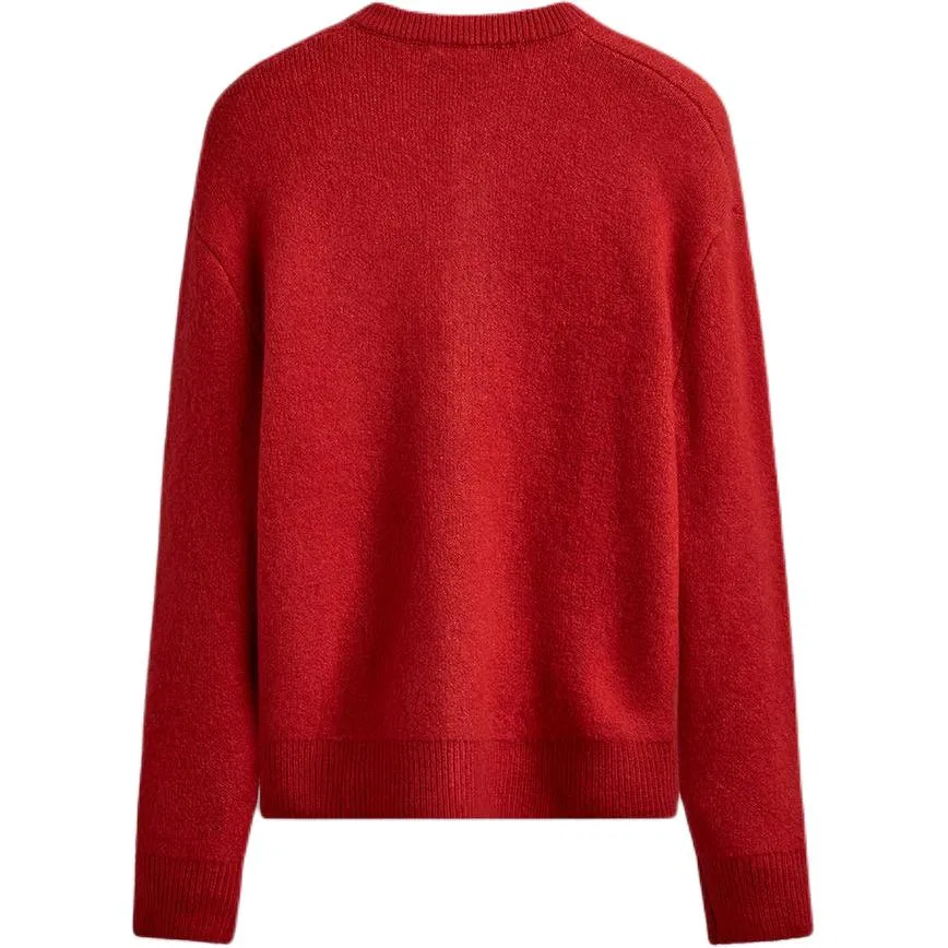 Мужской кардиган с круглым вырезом New Year Knitwear ZARA, Red — фото 3