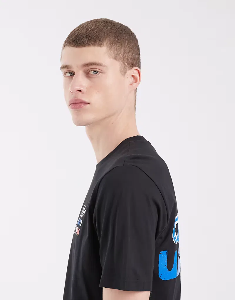Футболка Adidas Originals с графическим изображением эмблемы Чемпионата мира по футболу 1994 года, черный — фото 4
