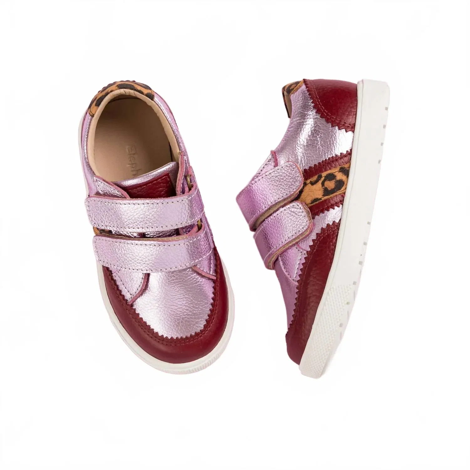 Детские кроссовки для девочек на двух липучках Marti Sneaker Elephantito, розовый — фото 4