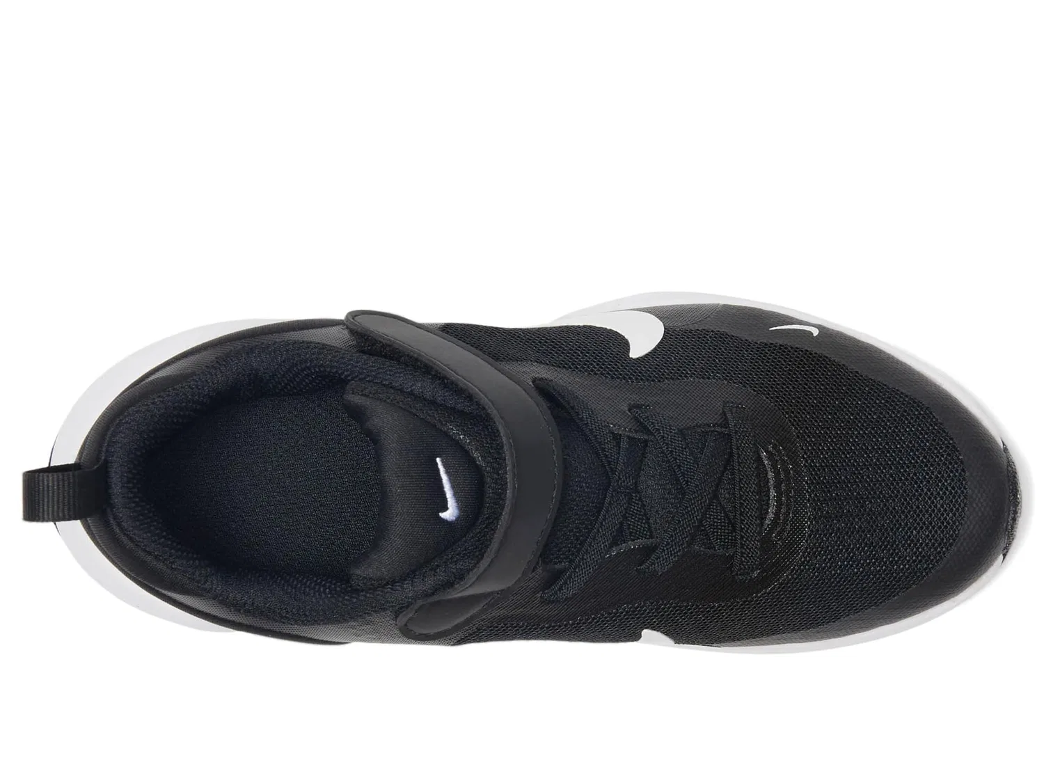 Детские кроссовки для мальчиков на шнуровке NIKE Revolution 7 (Gs) NIKE, White White Black — фото 2