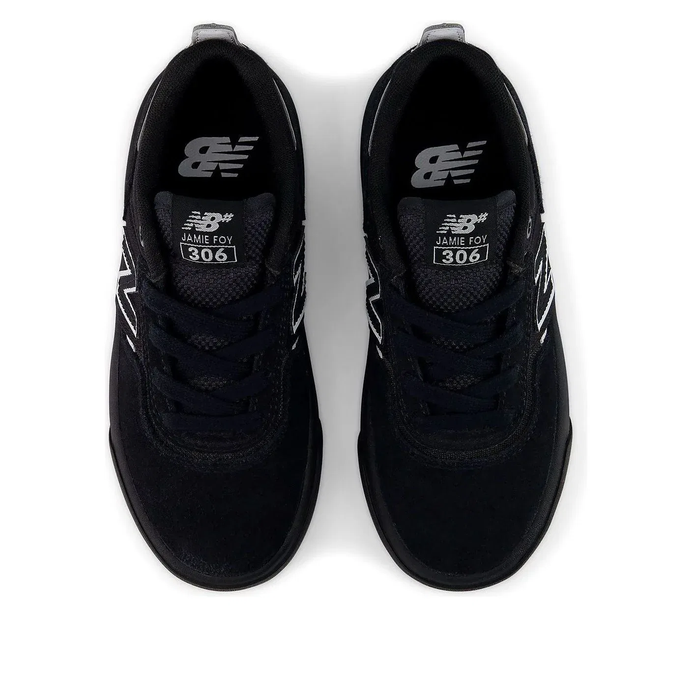 Детские кроссовки с замшевым верхом Jamie Foy 306 'Black White' New Balance, Black/White — фото 3