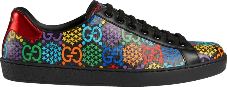 

Кроссовки Gucci Ace GG Supreme Low Psychedelic - Black, черный