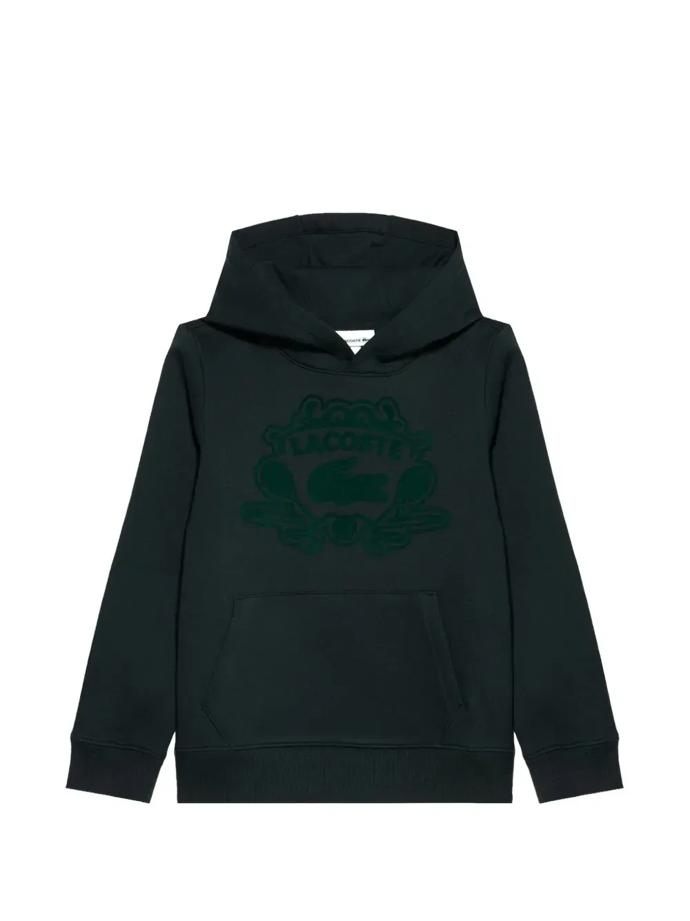 Худи с логотипом и карманом-кенгуру Lacoste Kids, зеленый