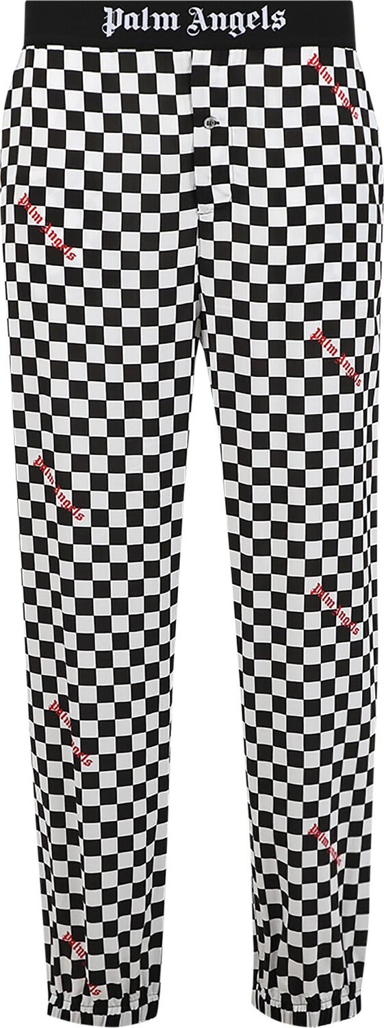 

Брюки Palm Angels Damier Print Easy Pants 'Black/Red', черный