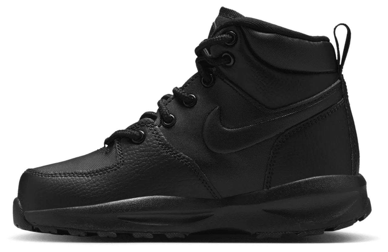 Детские ботинки для мальчиков из кожи с легкой амортизацией Manoa Boot Nike, черный — фото 2
