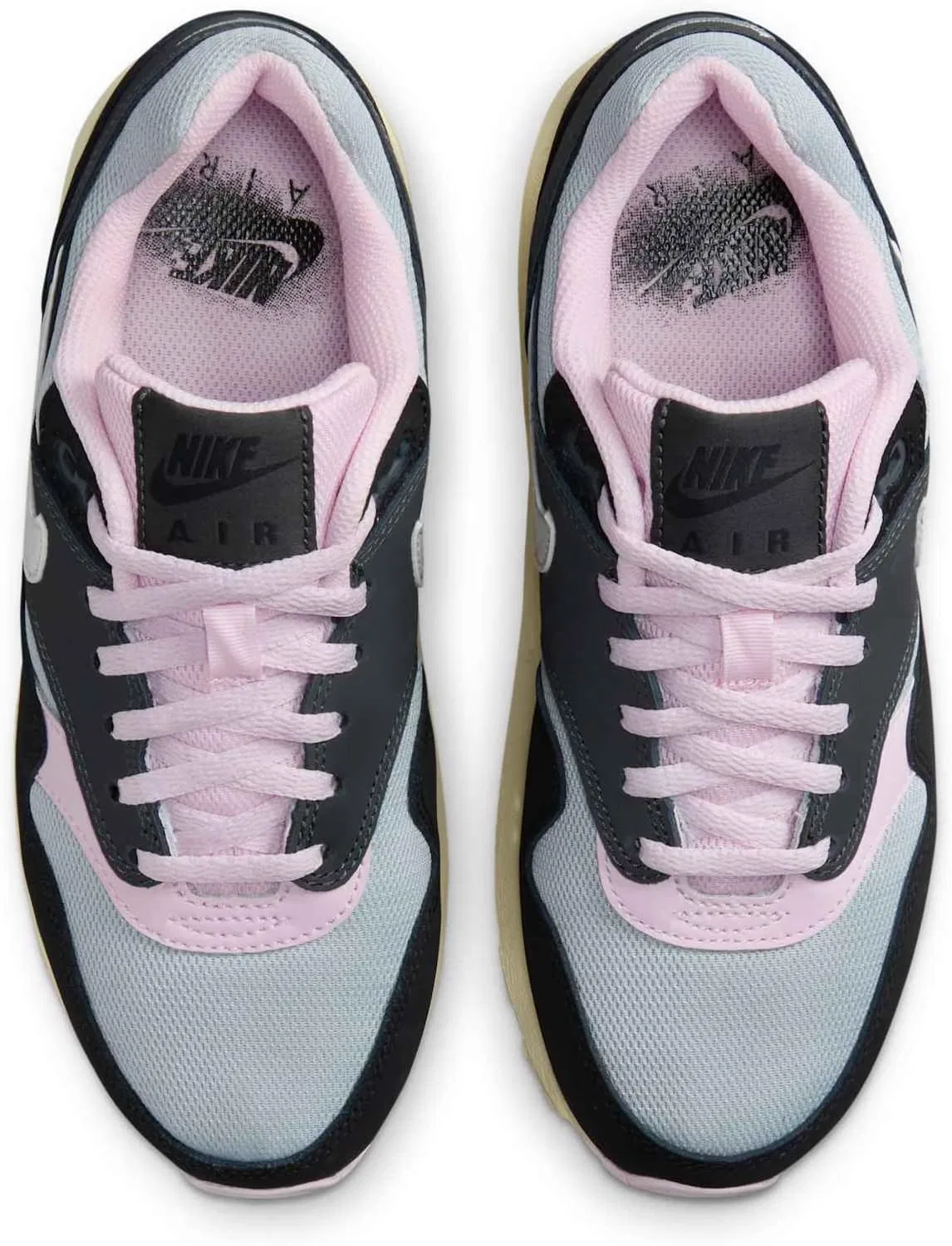 Детские кроссовки для мальчиков Air Max 1 Nike, Black/Grey/Pink-Black — фото 4