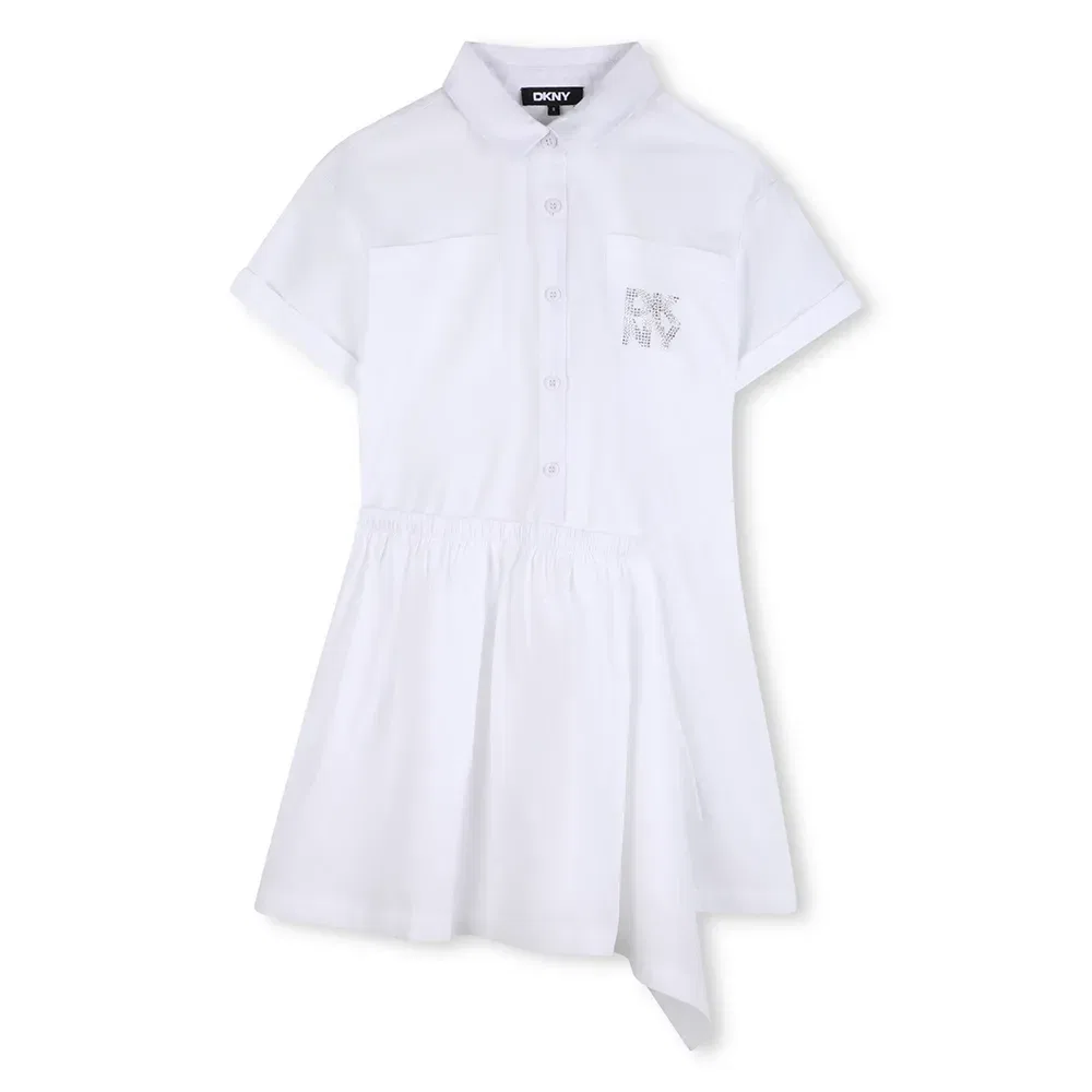 Платье с коротким рукавом D62686 Dkny, белый