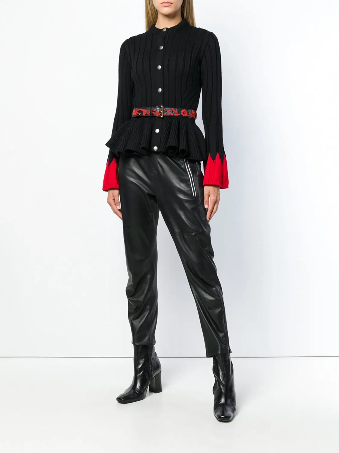 Кардиган с контрастными рукавами Alexander Mcqueen, черный — фото 2