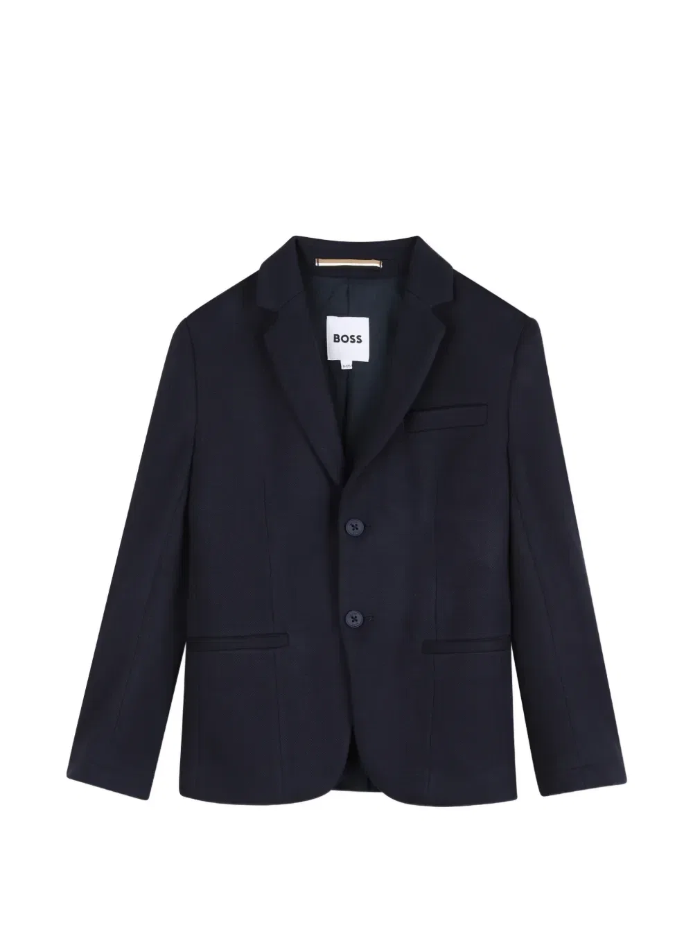 Однобортный пиджак с заостренными лацканами Boss Kidswear, синий