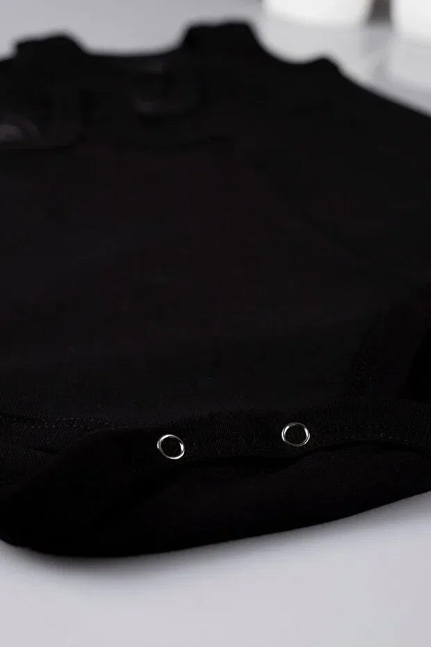 Детское боди для новорожденных хлопковое Pinuptex, Black — фото 3