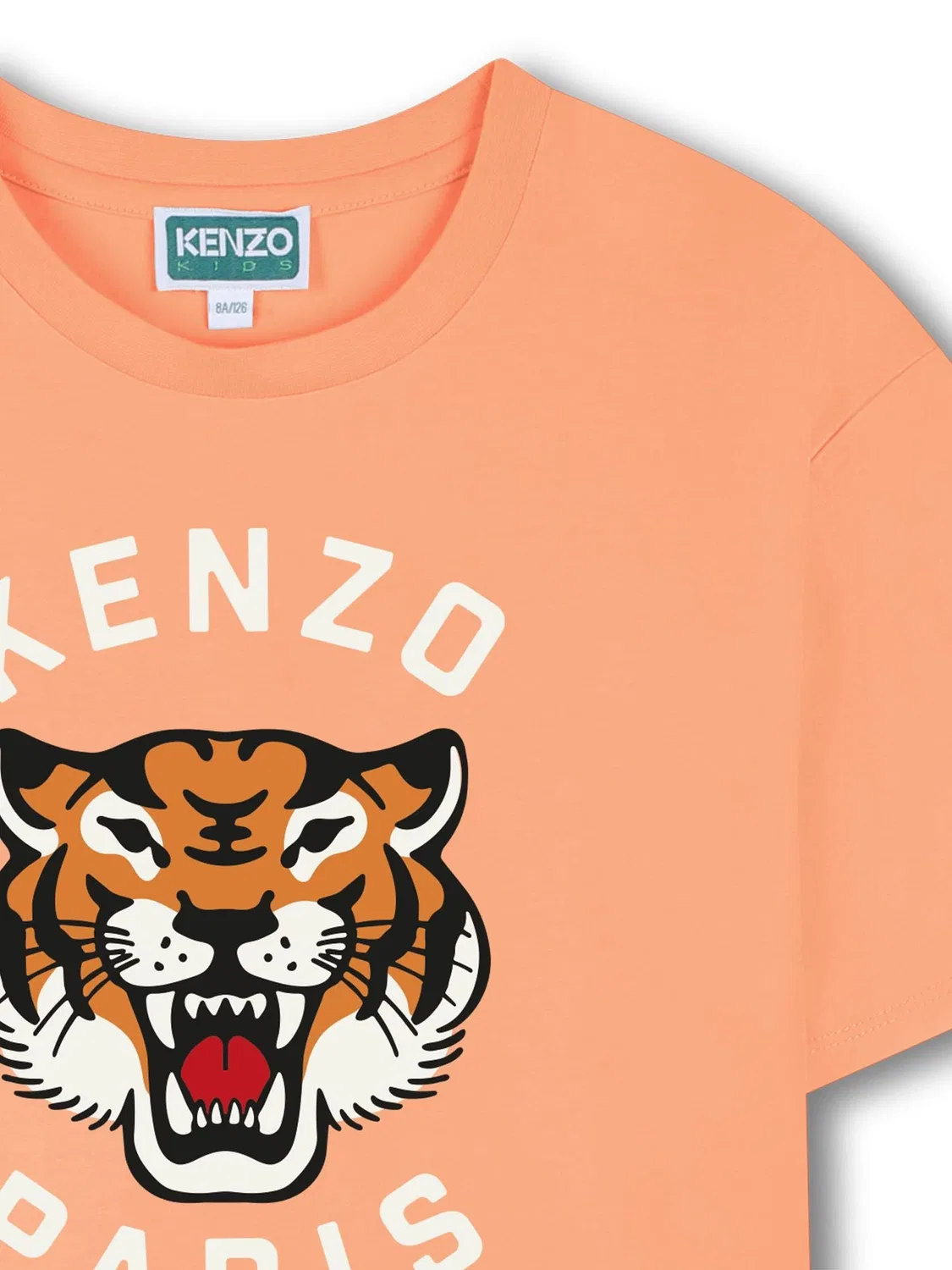 Футболка с принтом KENZO KIDS, оранжевый — фото 3