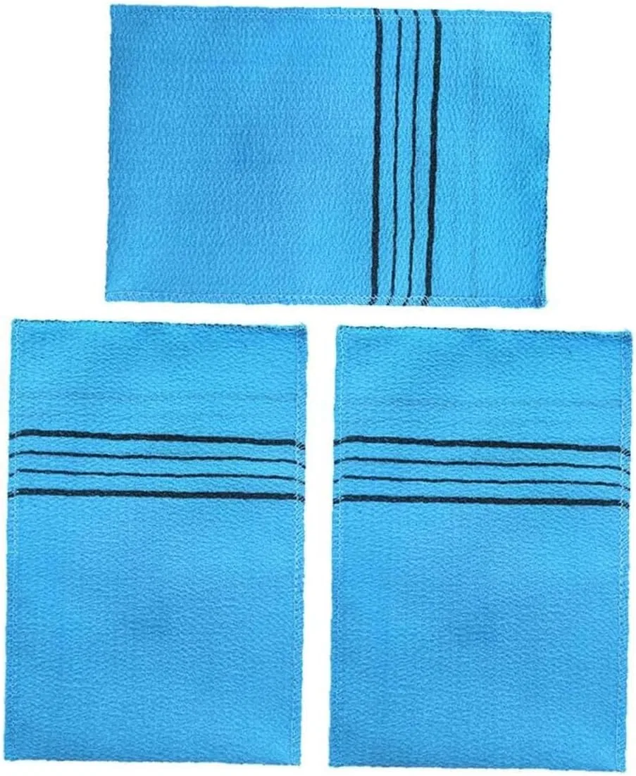 Эксфолиирующая мочалка для душа, 3 шт, Froiny, Blue