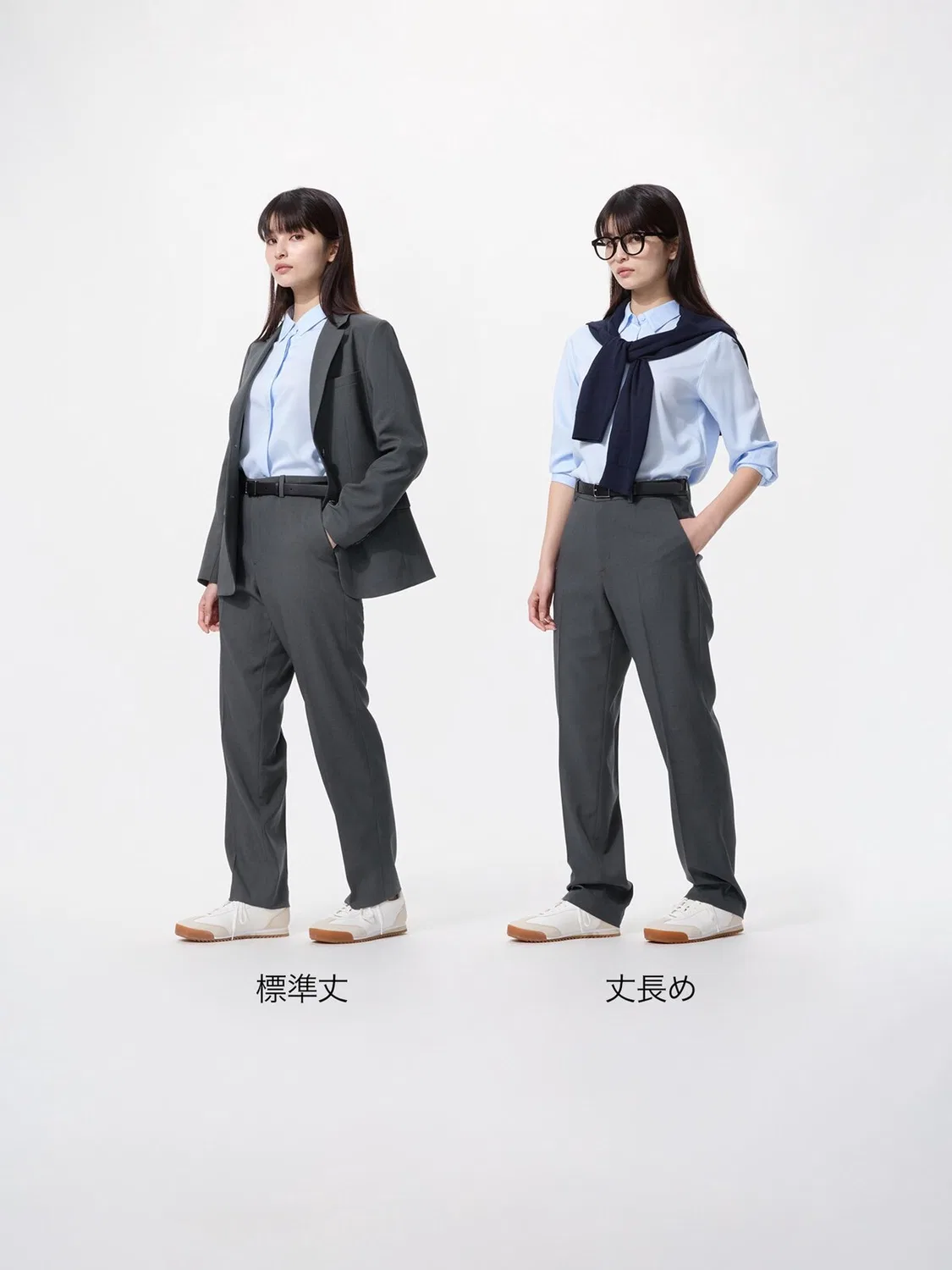 Брюки Uniqlo, узкие, удлиненного кроя, черный — фото 2