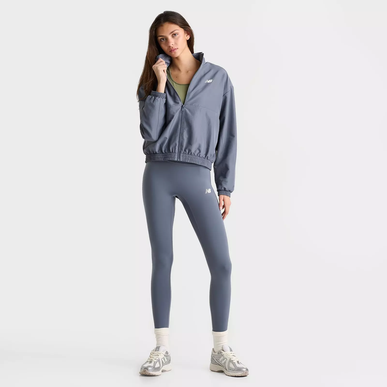 

Толстовка Women's New Balance Linear Woven, серый