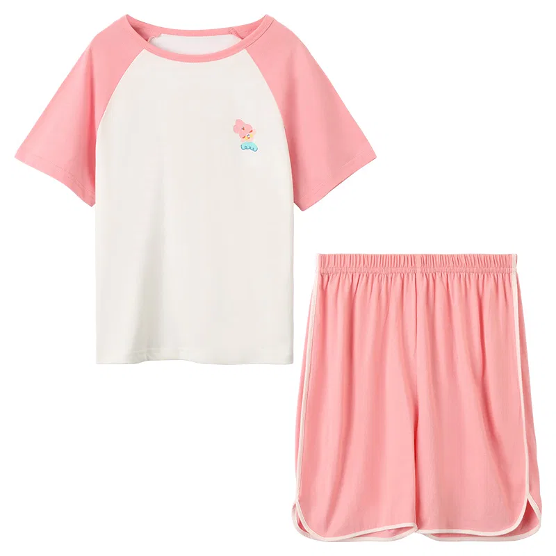 Детский комплект пижамы мягкий Red bean, Pink