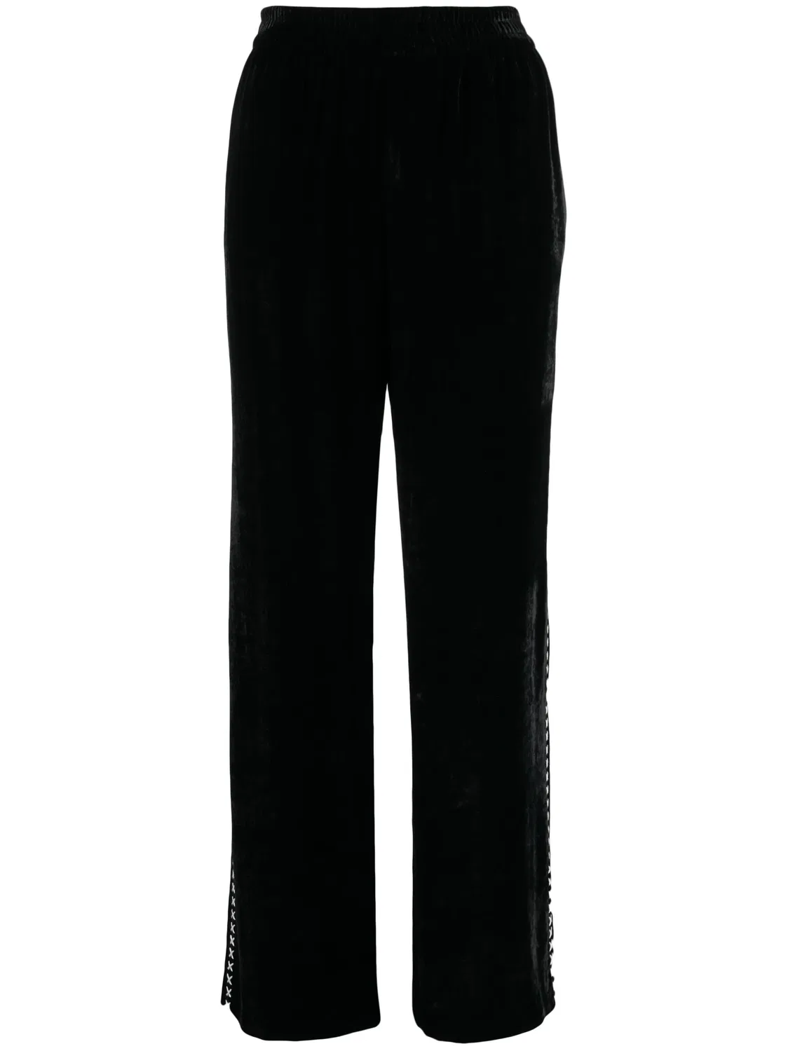 Велюровые брюки с принтом Golden Goose, черный