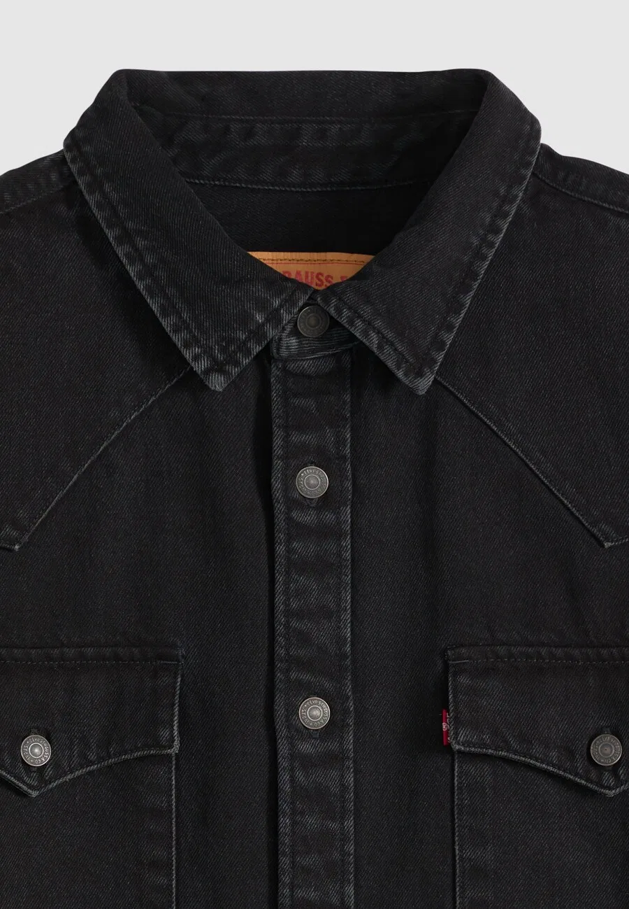 Рубашка LEVI'S Comfort fit Button Up Shirt 'DENAMORE' из черного денима — фото 2