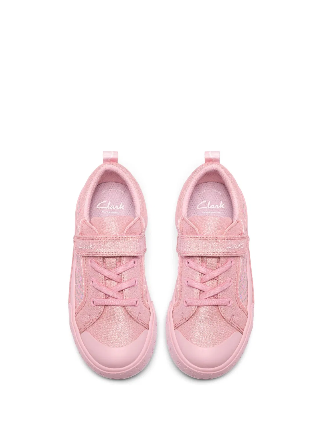 Кеды Clarks Foxing Gleam для девочек, розовые — фото 4