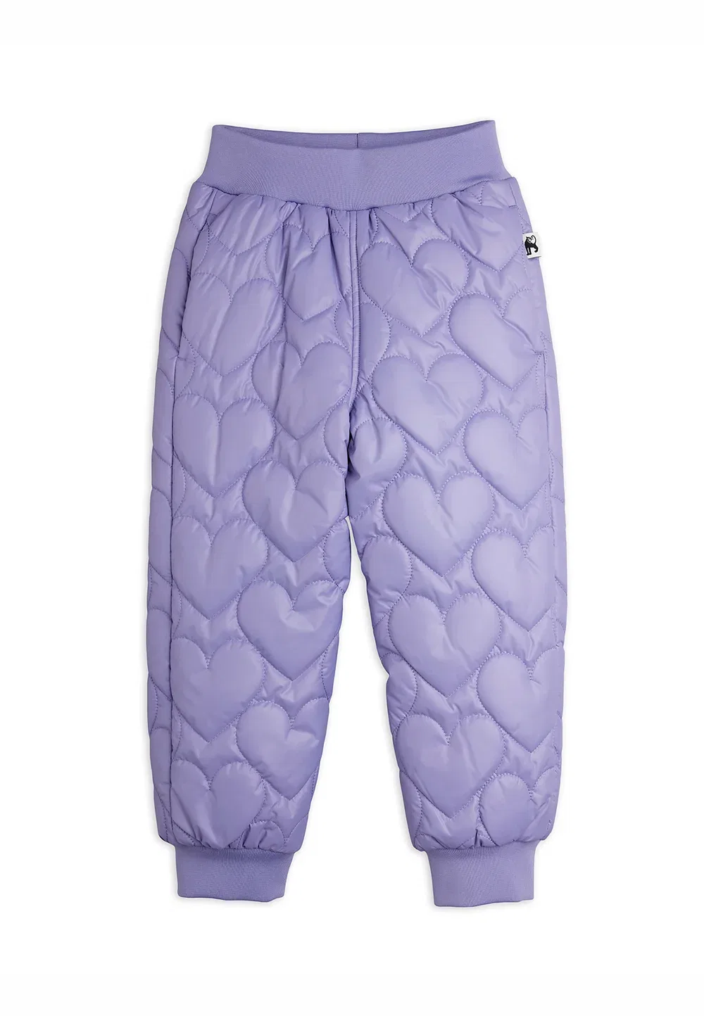 Стеганые зимние штаны унисекс с сердечками Mini Rodini, Purple