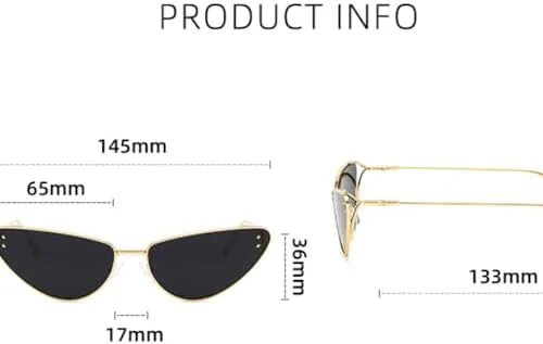 

Металлические сексуальные солнцезащитные очки «кошачий глаз» для женщин, розовые солнцезащитные очки в маленькой оправе, черные солнцезащитные очки MTZJH, Gold Blue