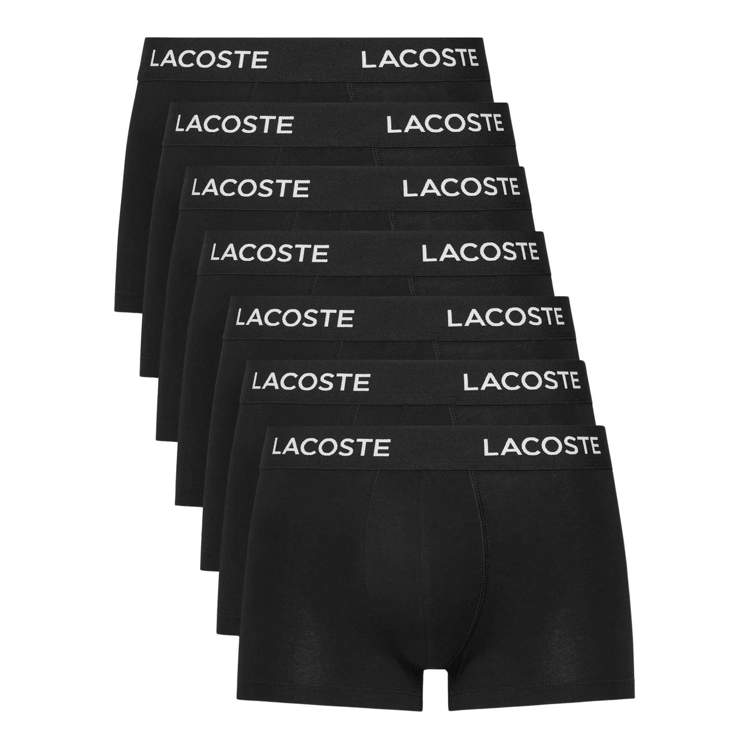 Мужские хлопковые боксеры с эластичным поясом Stretchcotton Trunk Lacoste, Черный